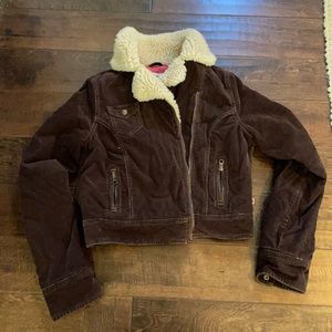 Hollister Vintage Corduroy Outwear Jacket Brown